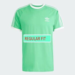 Adidas Classics Original 3 Stripes Tee Shirt Trefoil Retro Men Green Brand New